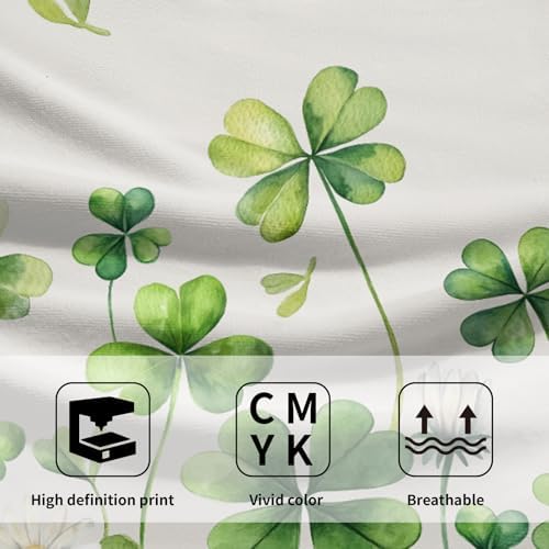 Saint Patrick Day Hand Towels for Bathroom Lucky Clover Shamrocks Daisy - Image 3
