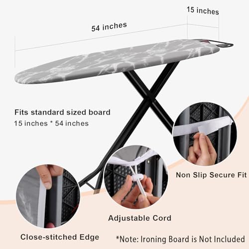 Seiritex Ironing Board Cover and Pad 54 x 15 inches, Thick Padding - Image 3