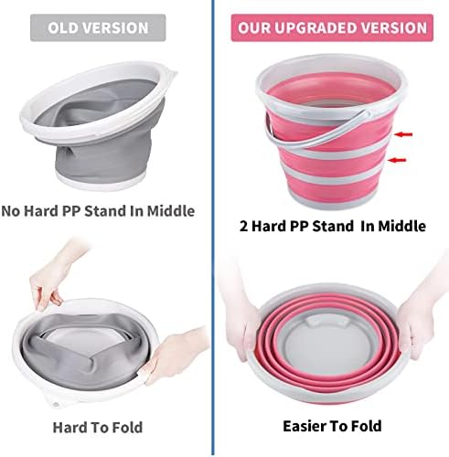Collapsible Bucket 10L 2.6 Gallon Cleaning Bucket Mop Bucket Folding Foldable - Image 3