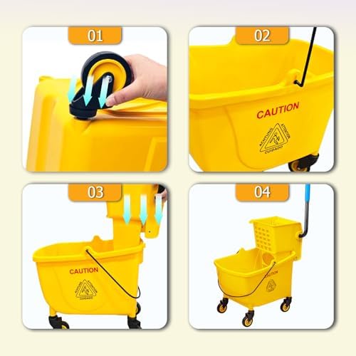 33 Qt Commercial Mop Bucket, - Image 6
