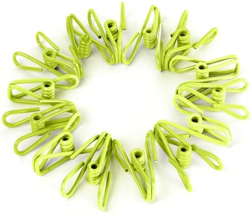 30 Pack Green Chip Bag Clips for Food by RIVEDA