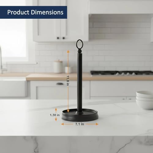 KASUNTO Paper Towel Holder Countertop Standing Paper Roll Holder, Paper Towel - Image 4