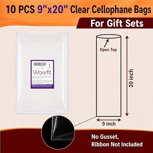 Wowfit 9x20 Clear Cellophane Bags - Image 2