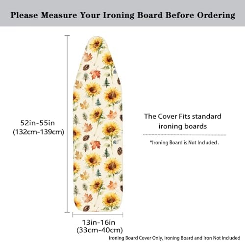 Sunflower Leaves Ironing Board Cover Dec Cover Scorch Stain Resistant Ironing - Image 5