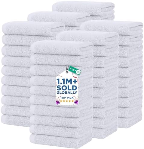 DAN RIVER 60 Pack Wash Cloths for Showering by DanRiver
