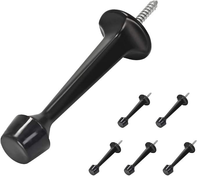 HOMOTEK 6 Pack Heavy Duty Solid Rigid Door Stop by HOMOTEK