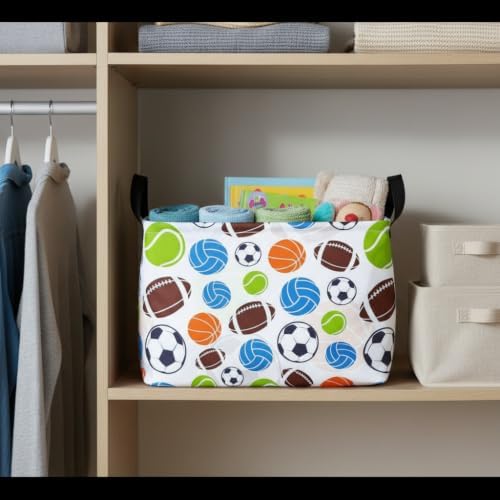 Football Storage Basket Empty, Waterproof Football Storage Bins Organizer - Image 7