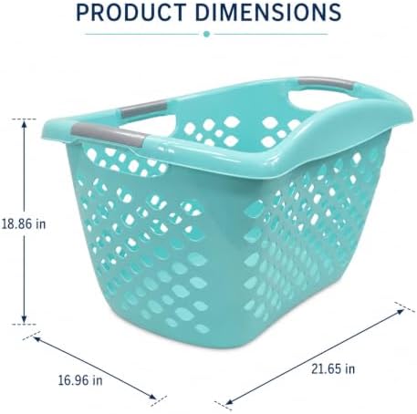 Teal Laundry Basket 9.3 Gal - Image 3