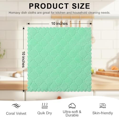 Homaxy 12 Pack Super Soft & Absorbent Dish Cloths - Image 5