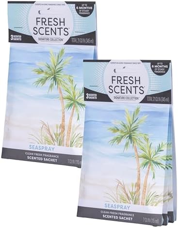 Fresh Scents Seaspray Scented Sachets 6 Pack by FRESHSCENTS