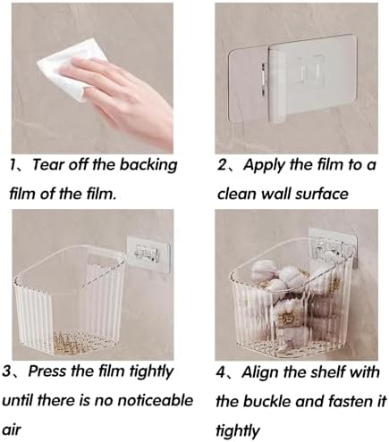 4 PCS Wall Mounted Storage Racks, Storage Containers, - Image 3