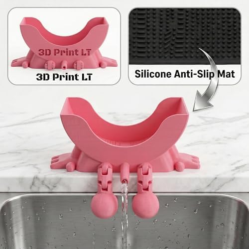 Cute Smiley Sponge Holder, Kitchen Sink Caddy - Image 4