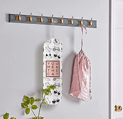 Funny You Me & The Cat, Grocery Bags Holder Organizer - Image 5