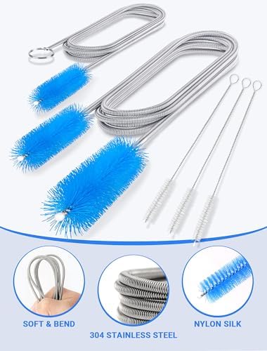 SARDVISA Drain Cleaning Brush, 66 Inch Flexible Pipe Cleaner, 3 Straw Brush - Image 4