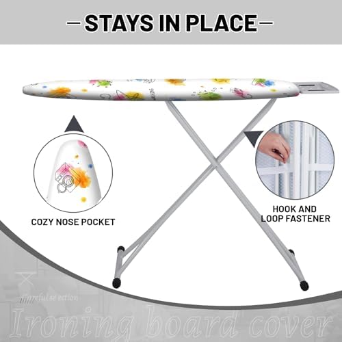Extra Thick Ironing Board Cover and Pad, 15x54 Ironing Board Cover, Resist - Image 3