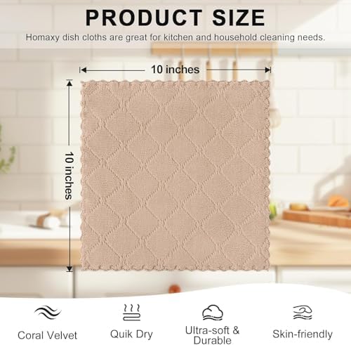 Homaxy 24 Pack Super Soft Absorbent Dish Cloths - Image 5