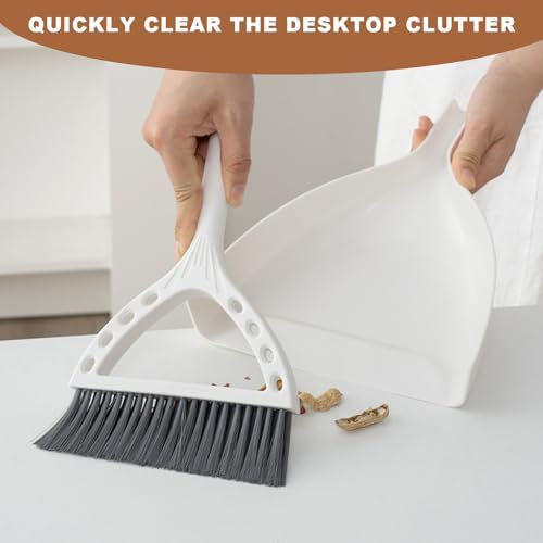 Mini Broom and Dustpan Set Small Dust pan and Brush Set Perfect - Image 2
