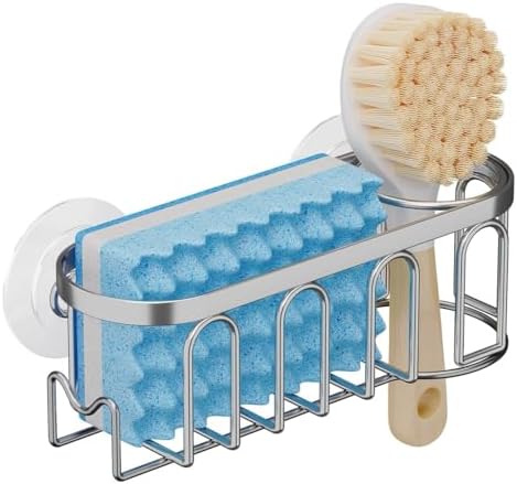 TESOT Sink Caddy Sponge Holder for Kitchen Sink 2 Suspension Options, SUS304 by TESOT