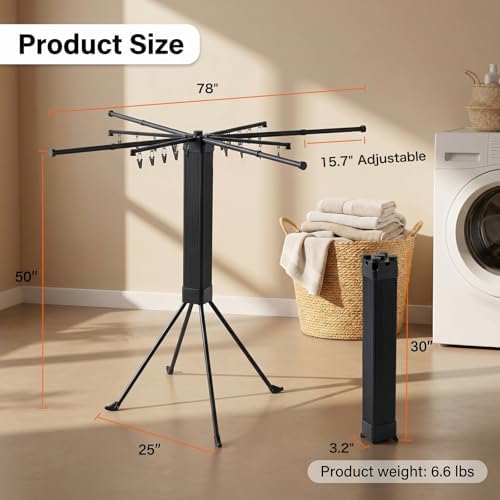 Laundry Drying Rack Collapsible, Foldable Clothes Drying Rack - Image 2