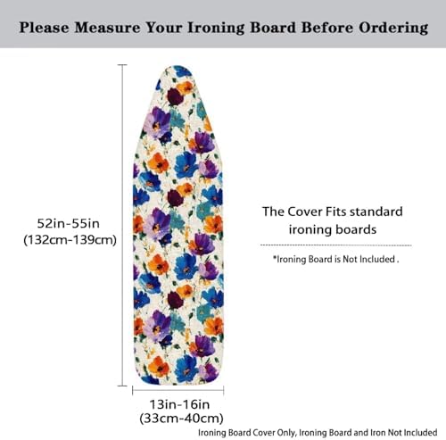 Cosmos Flower Ironing Board Cover 15x54 Inches, Stain Resistant, Applicable - Image 3