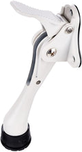 HA SHI Kickdown Door Stopper, Heavy Duty Adjustable White Door Holder Stop | by HASHI