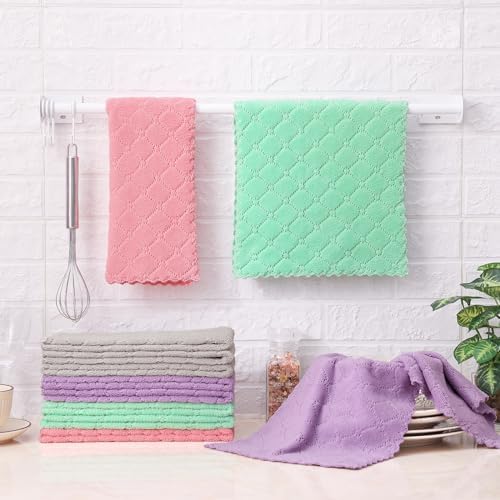 Homaxy 12 Pack Super Soft Absorbent Dish Towels - Image 6