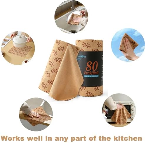 Microfiber Cleaning Cloth Roll, 80 Pack Cleaning Towels, Lint Free Rags Paper - Image 4