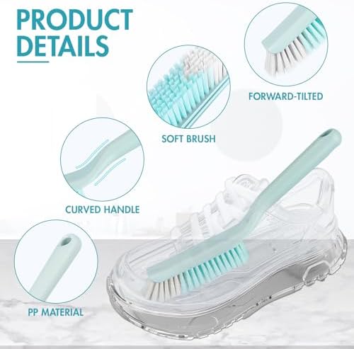 Laundry Brush Shoe Brush, 9.8" PBT Soft Bristle Cleaning Brush - Image 4