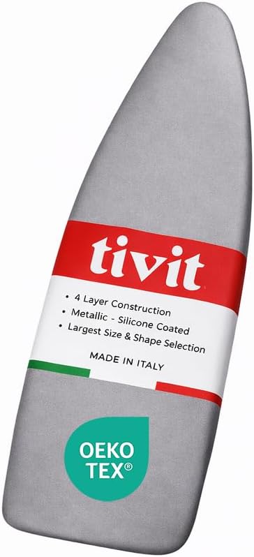 TIVIT Oval Ironing Board Cover 18 x 53” – Made in Italy, Alumitek PRO by TIVIT