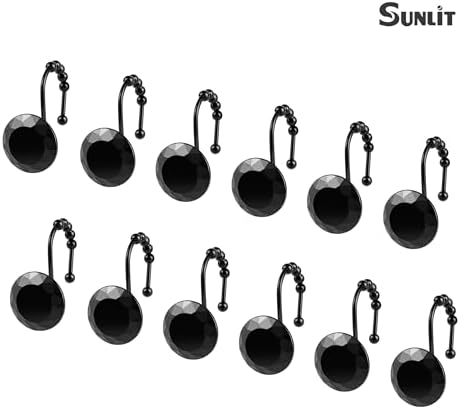 Sunlit Luxury Design Round Black Diamond Crystal Gem Bling - Image 3