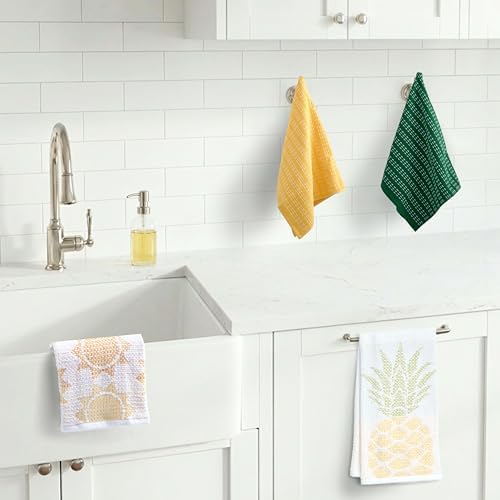 Ritz 4-Piece Kitchen Towel Set, Jacquard Pineapple & Sun Toss Prints - Image 4