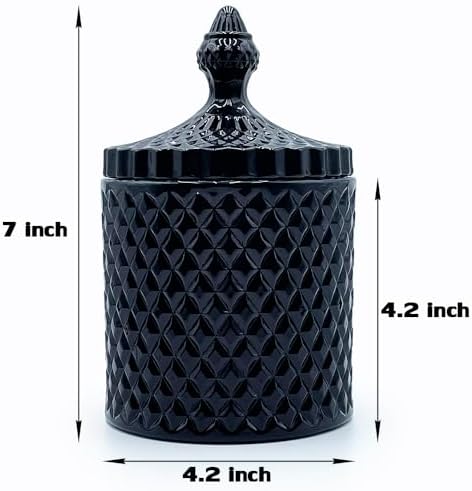 20 oz Black Glass Candy Dish - Image 3