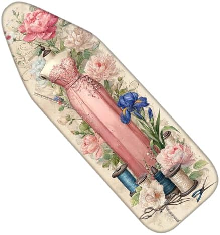 Nuxovilar Floral Gown Cotton Ironing Board Cover 15x54 Fabric by Nuxovilar