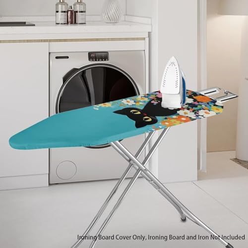 Colorful Flower Black Cat Plaid Ironing Board Cover Iron Pad Covers Resist - Image 2
