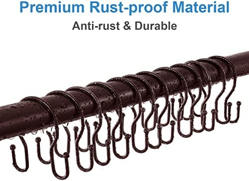 24 Pack Double Shower Curtain Hooks Rings, TENOVEL Double Sided Shower Curtain - Image 6