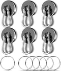 MIKEDE 6 Pack Strong Magnetic Hooks 70LBS Neodymium Magnet Hook by MIKEDE