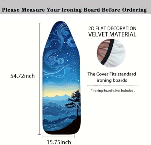 Nuxovilar Starry Sky Mountain Ironing Board Cover 15x54 Polyester - Image 4