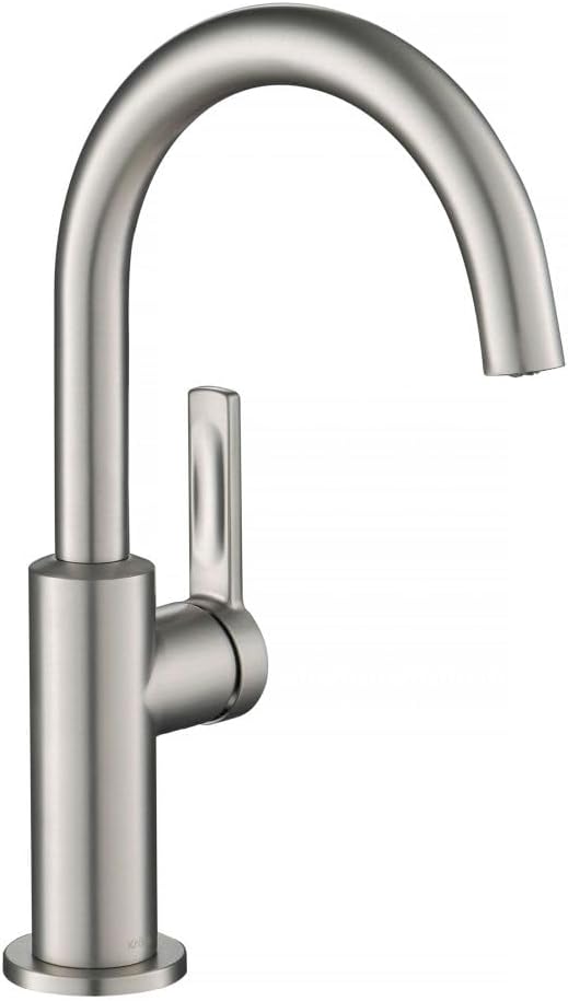 KRAUS Oletto Single Handle Kitchen Bar Faucet in Spot Free Stainless Steel by Unknown