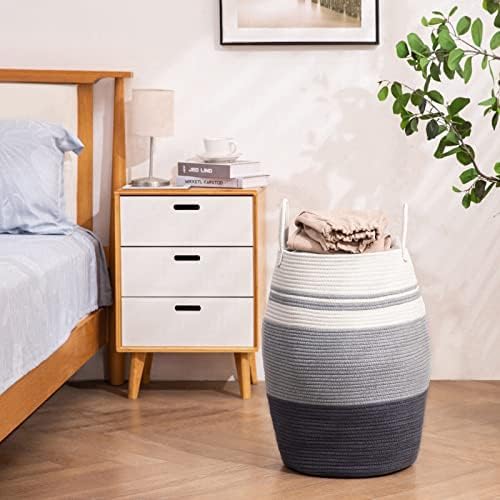Extra Large Laundry Hamper Basket 105L Woven Blanket Basket - Image 3