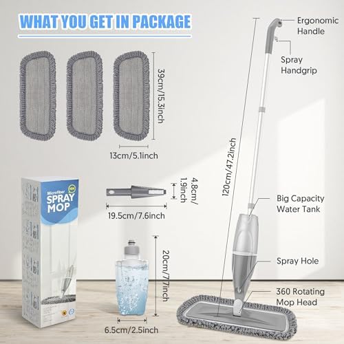 Microfiber Spray Mops for Floors Cleaning: Wet Dust Mop Hardwood Floor Mop - Image 5