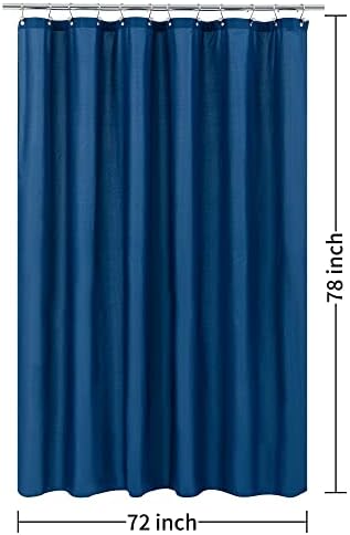 ALYVIA SPRING 72x78 Long Waterproof Fabric Shower Curtain or Liner Navy - Image 7