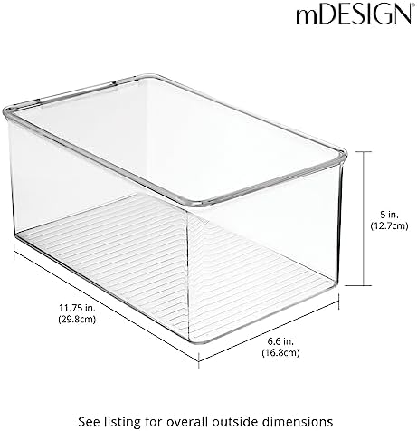 mDesign Stackable Plastic Closet Storage Container Bin Box - Image 5
