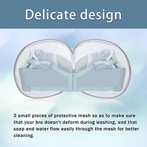 Shappy 6 Pcs Bra Washing Bag for Laundry Storage Women 7.87 Inch Gray - Image 5