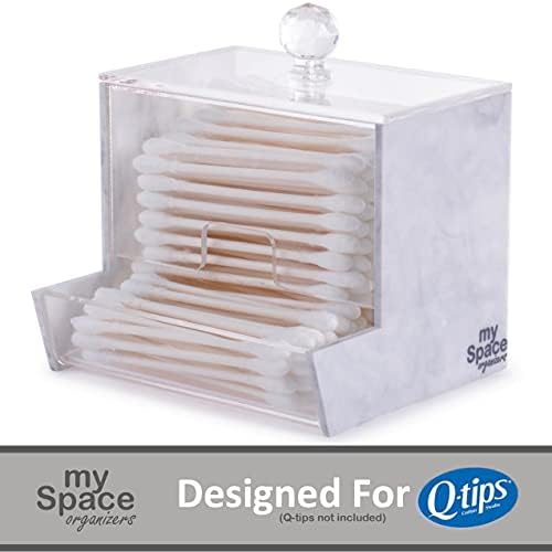 My Space Organizers Marble Acrylic Qtip Holder - Image 2