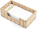 Napkin Holder for Bathroom, Woven Wicker Paper Rope Guest Towel Holder Tray by Unknown