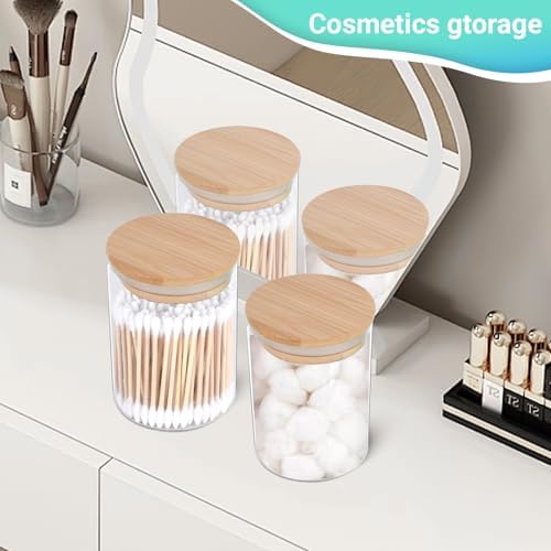 BKYFPQ 2 Pack Glass Qtip Holder Dispenser - Image 4
