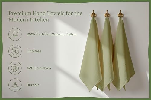 Organic Cotton Bulk Sage Green Flour Sack Kitchen Towels - Image 2