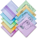 10 Pack Cute Kitty Cat Design Multicolor Microfiber Cleaning Cloths by ShowyourglassessomeLove