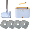 True & Tidy TrueClean Spin Mop 2.0 w/Detachable Bucket & Foldable Mop Head by TrueTidy
