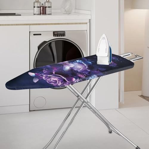 Purple Rose Ironing Board Cover and Pad Extra Thick Heavy Duty Padded 3 Layers - Image 2